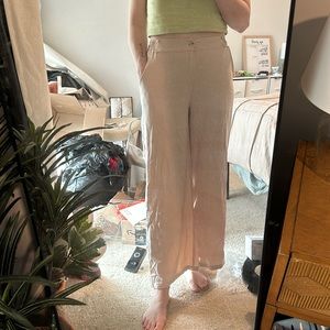 Beige dress pants wide leg size small